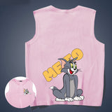 Tom And Jerry T Shirt Cat And Mouse Loose Round Neck