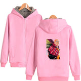 Anime Hoddies Fleece-Lined Thickened Cotton-Padded Jacket Zipper Sweater
