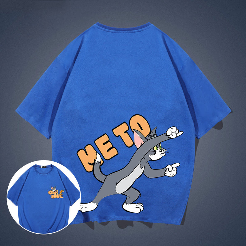 Tom And Jerry T Shirt Cat And Mouse Loose Print