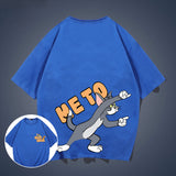 Tom And Jerry T Shirt Cat And Mouse Loose Print