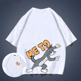 Tom And Jerry T Shirt Cat And Mouse Loose Print