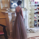 Women Lace Wedding Dress Sexy Backless Raglan Chiffon Dress Waist-Tight Formal Dress