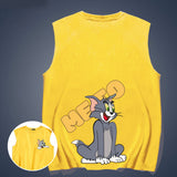 Tom And Jerry T Shirt Cat And Mouse Loose Round Neck