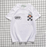 Off White T Shirt Cartoon Mickey Men And Women Short Sleeve Ow Donald Duck Loose Twill Couple Cotton Tshirt Owt