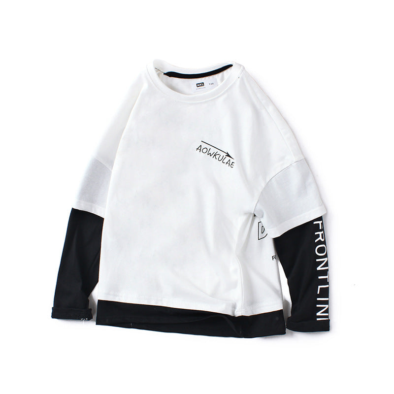 Children Long Sleeve Shirt T-shirt for Boys Spring and Autumn