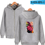 Anime Hoddies Fleece-Lined Thickened Cotton-Padded Jacket Zipper Sweater