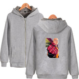 Anime Hoddies Fleece-Lined Thickened Cotton-Padded Jacket Zipper Sweater