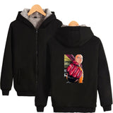 Anime Hoddies Fleece-Lined Thickened Cotton-Padded Jacket Zipper Sweater