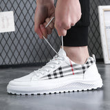 Flat Shoes Autumn Breathable Men's Casual White Shoes Lace-up Sneakers Casual Shoes Men's Shoes