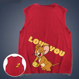 Tom And Jerry T Shirt Cat And Mouse Loose Round Neck