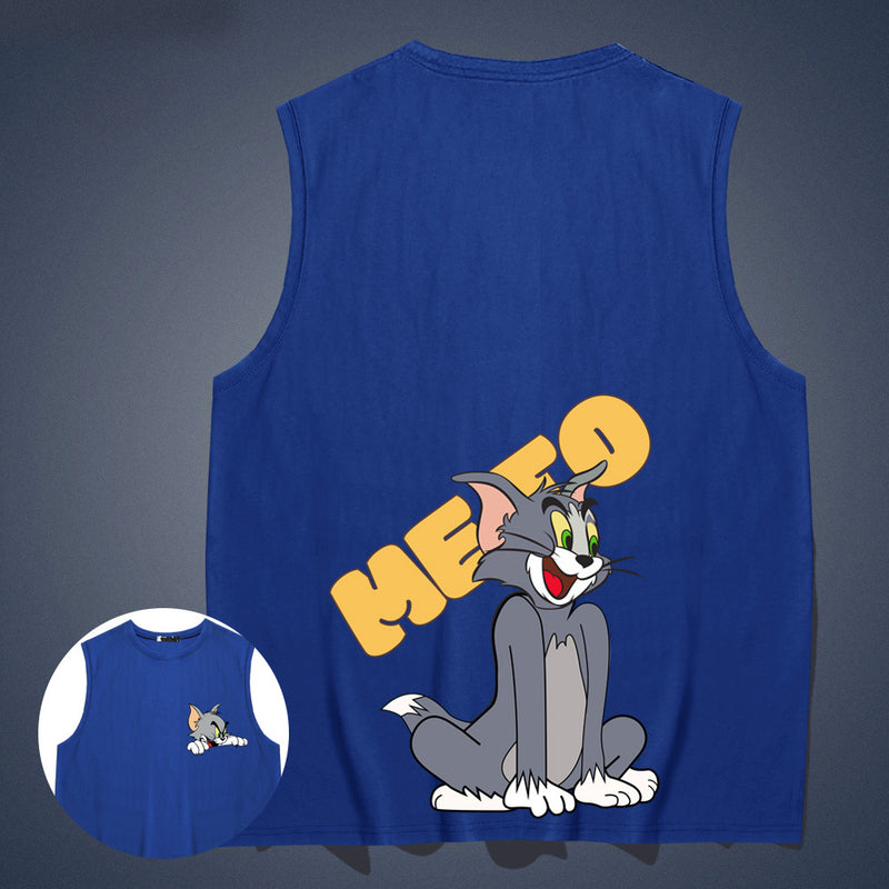 Tom And Jerry T Shirt Cat And Mouse Loose Round Neck