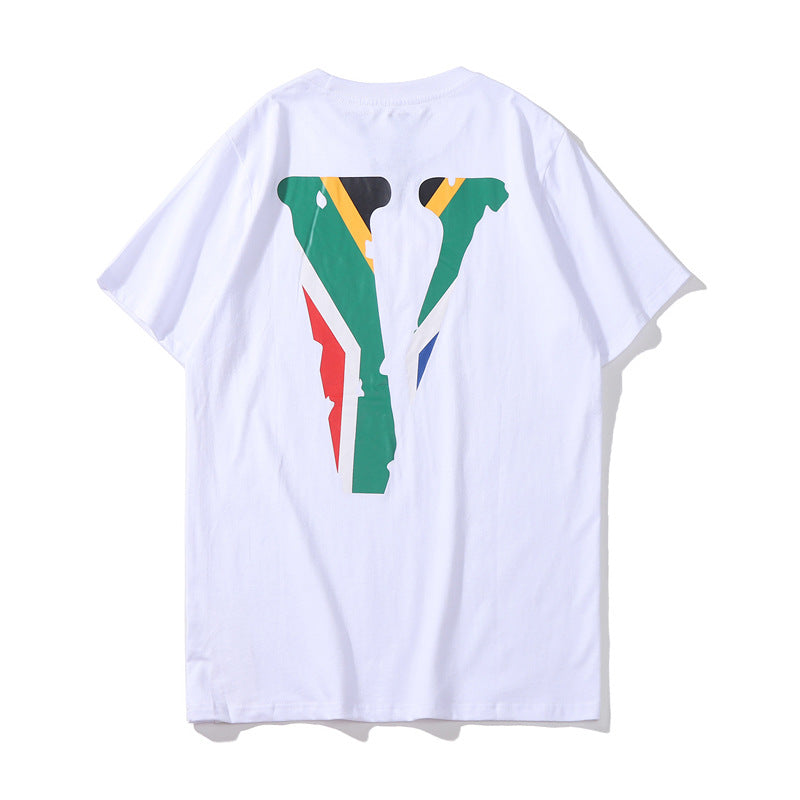 Vlone Mexico Friends Shirt Male And Female Couple Short Sleeve T-Shirt