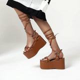 High Heels Slides Summer Cross Strap Fashion Sandals