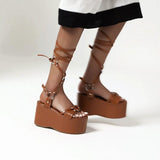 High Heels Slides Summer Cross Strap Fashion Sandals