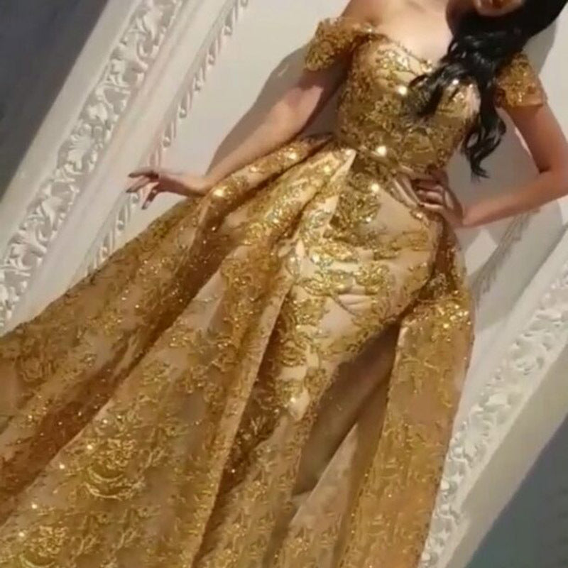 Long Homecoming Dresses Women's Stand-Alone Retro Court Elegant Dress Dress