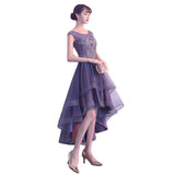 Mauve Dress Bridesmaid Spring Purple Lace Evening Dress