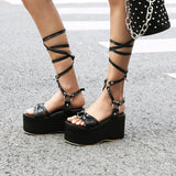 Women Platform Sandals Summer Rivet Plus Size Sandal Boots