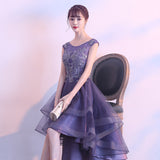 Mauve Dress Bridesmaid Spring Purple Lace Evening Dress