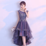 Mauve Dress Bridesmaid Spring Purple Lace Evening Dress