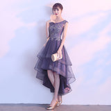 Mauve Dress Bridesmaid Spring Purple Lace Evening Dress