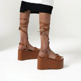 Women Platform Sandals Summer Rivet Plus Size Sandal Boots
