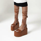 Women Platform Sandals Summer Rivet Plus Size Sandal Boots