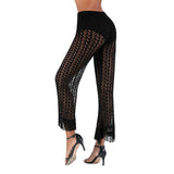 Coachella Music Festival Outfits Knit Cropped Pants Beach Pants