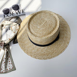 Straw Hat Hat Women's Casual All-Match Travel Flat Top Sun Hat