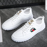 Flat Shoes Autumn Breathable Men's Casual White Shoes Lace-up Sneakers Casual Shoes Men's Shoes