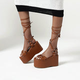 Women Platform Sandals Summer Rivet Plus Size Sandal Boots
