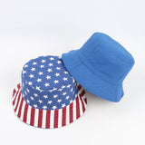 Bucket Hat Fishing Cap Cotton Print Fisherman Hat Spring and Summer Sun Protection Flag Outdoor Sun Hat