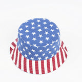 Bucket Hat Fishing Cap Cotton Print Fisherman Hat Spring and Summer Sun Protection Flag Outdoor Sun Hat