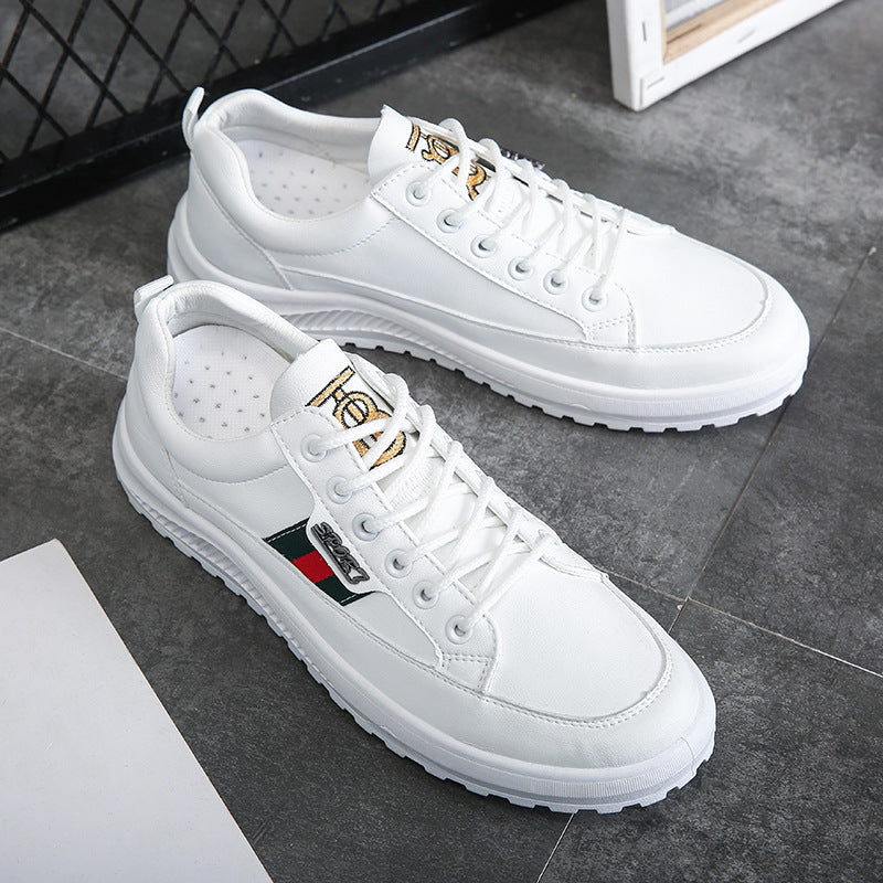 Flat Shoes Autumn Breathable Men's Casual White Shoes Lace-up Sneakers Casual Shoes Men's Shoes