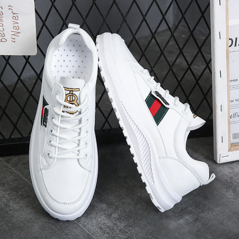 Flat Shoes Autumn Breathable Men's Casual White Shoes Lace-up Sneakers Casual Shoes Men's Shoes
