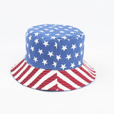Bucket Hat Fishing Cap Cotton Print Fisherman Hat Spring and Summer Sun Protection Flag Outdoor Sun Hat