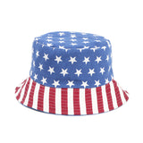 Bucket Hat Fishing Cap Cotton Print Fisherman Hat Spring and Summer Sun Protection Flag Outdoor Sun Hat