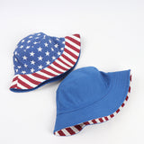 Bucket Hat Fishing Cap Cotton Print Fisherman Hat Spring and Summer Sun Protection Flag Outdoor Sun Hat