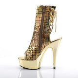 Platform Heels for Women 15cm High Heel Low-Top Booties Color Block Nightclub Boots