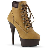 Platform Heels for Women 15cm Zip Lace-up Nightclub Boots