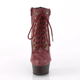 Platform Heels for Women 15cm Zip Lace-up Nightclub Boots