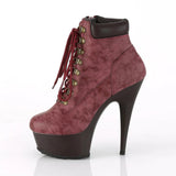 Platform Heels for Women 15cm Zip Lace-up Nightclub Boots