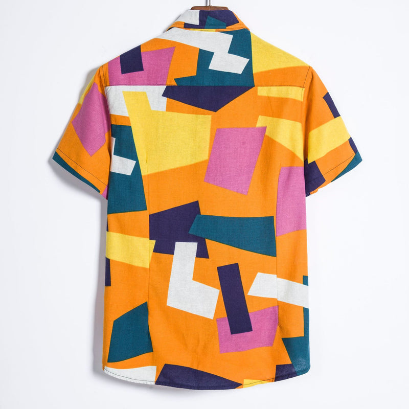 Camp Collar Shirt Short Sleeve Floral Shirt