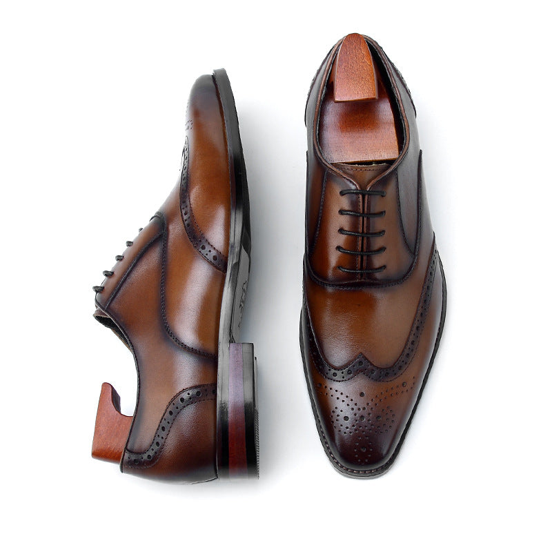 Men's Dress Shoes Classic Leather Oxfords Casual Cushioned Loafer Men's Leather Shoes