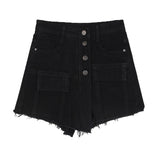 High Waisted Shorts Summer Denim Shorts Women's Loose Denim Skirted Leggings Culottes