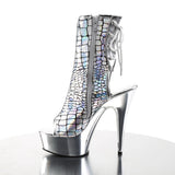 Platform Heels for Women 15cm High Heel Low-Top Booties Color Block Nightclub Boots