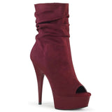 Platform Heels for Women 15cm Suede Peep Toe Nightclub Boots