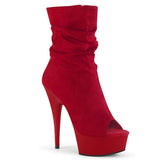 Platform Heels for Women 15cm Suede Peep Toe Nightclub Boots