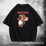 Tom And Jerry T Shirt Loose Cartoon Anime Half Sleeve