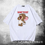 Tom And Jerry T Shirt Loose Cartoon Anime Half Sleeve