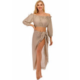 Coachella Music Festival Outfits Tassel Beach Apron Beach Knitting Bikini